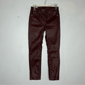 GAP  Size 25 0R VIntage Slim Mid-Rise Pants Maroon Red Coated